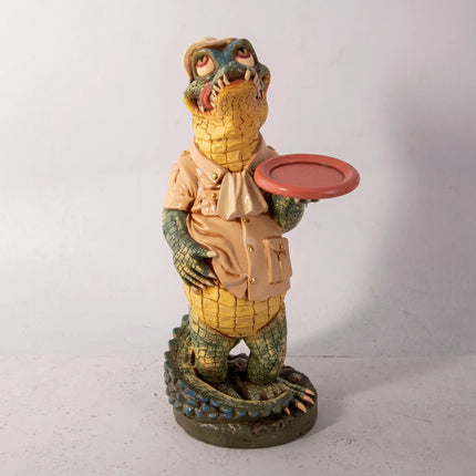 Crocodile Butler Small Statue