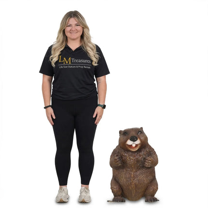 Chunky Groundhog Life Size Statue LM Treasures - T
