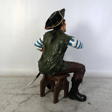 Sitting Pirate Pedro Life Size Statue