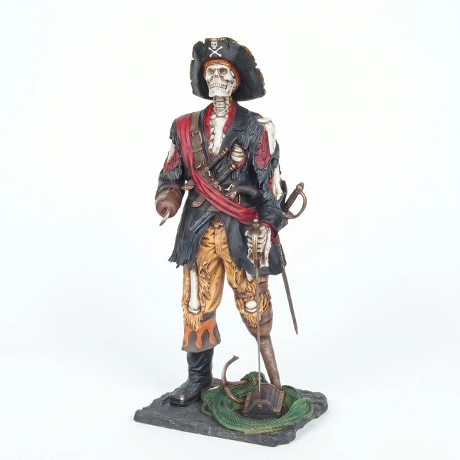 Pirate Captain Hook Skeleton Life Size Statue LM Treasures - A