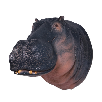 Large Hippo Head Life Size Statue LM Treasures - H