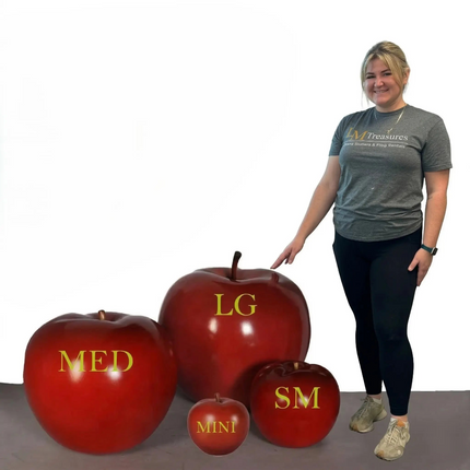 Small Red Apple Over Sized Statue