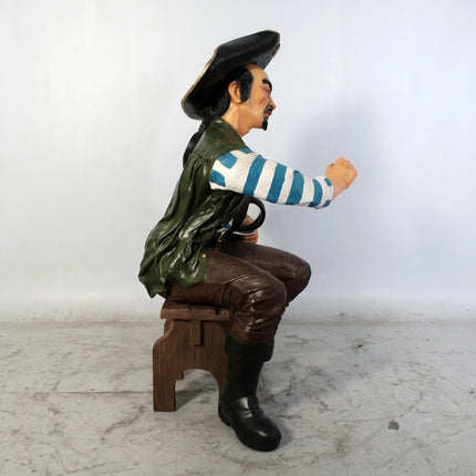 Sitting Pirate Pedro Life Size Statue