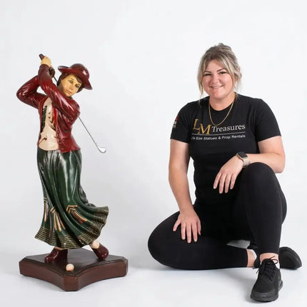 Golfer Lady Small Statue LM Treasures - H