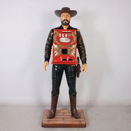 Cowboy Slot Machine Cabinet Life Size Statue
