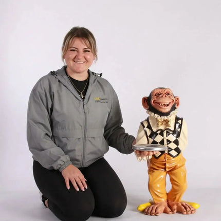 Small Monkey Butler Statue LM Treasures - H