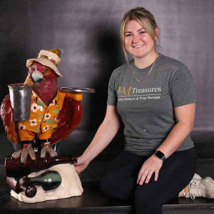 Small Parrot Butler Statue LM Treasures - H