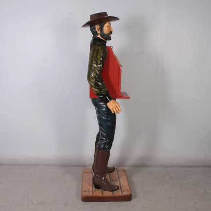 Cowboy Slot Machine Cabinet Life Size Statue