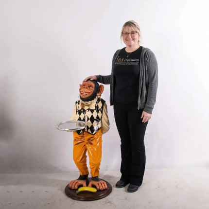 Large Monkey Butler Life Size Statue LM Treasures - H