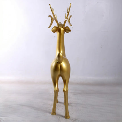 Gold Reindeer Standing Life Size Statue LM Treasures - H