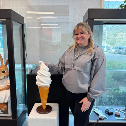 Small Vanilla Soft Serve Ice Cream Table Top Statue