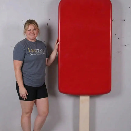 Large Hanging Strawberry Ice Cream Popsicle Over Sized Statue LM Treasures - H