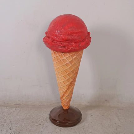 One Scoop Strawberry Ice Cream Over Sized Statue