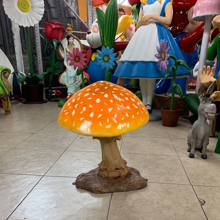 Small Orange Mushroom Over Sized Statue LM Treasures - T