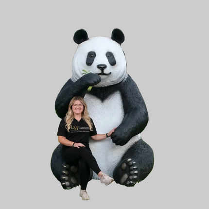 Jumbo Panda Bear Life Size Statue LM Treasures - H