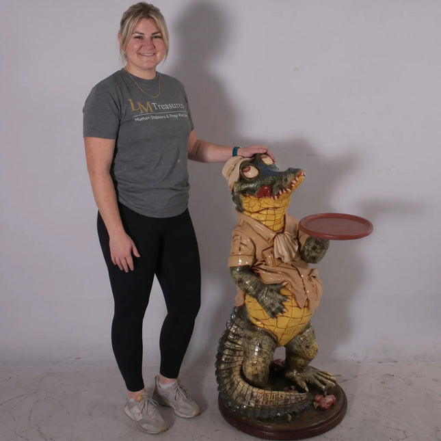 Crocodile Butler Large Statue