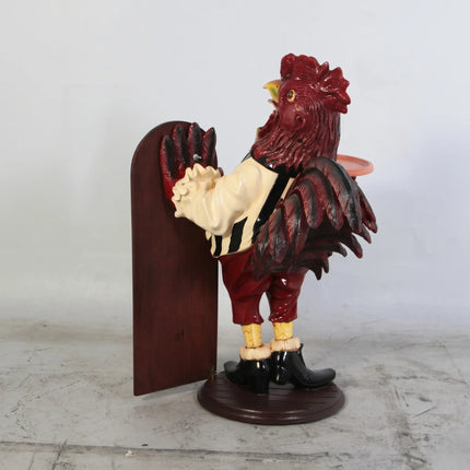 Large Rooster Butler Statue