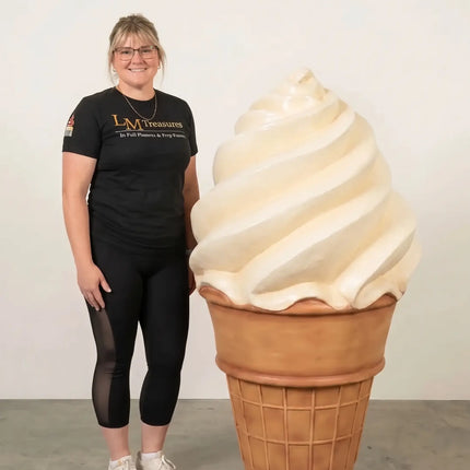 Soft Serve Vanilla Ice Cream Over Sized Statue
