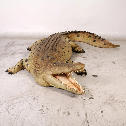 Crocodile Mouth Open Life Size Statue