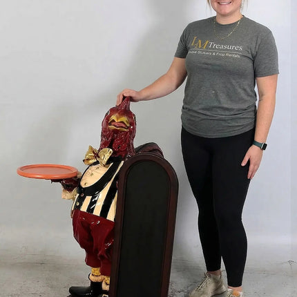 Large Rooster Butler Statue LM Treasures - H