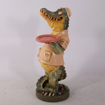 Crocodile Butler Small Statue