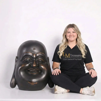 Jolly Buddha Head Statue LM Treasures - H