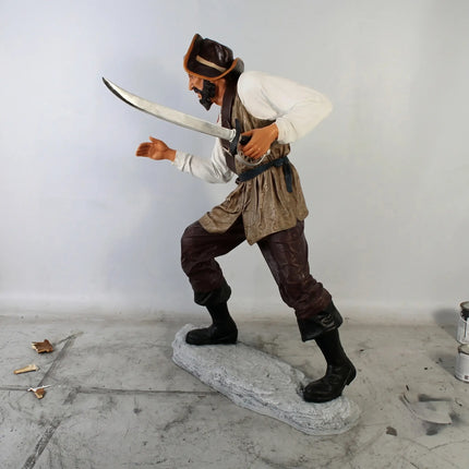 Pirate Captain One Eye Life Size Statue LM Treasures - H