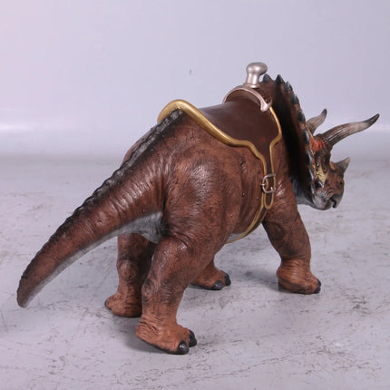 Baby Triceratops Dinosaur With Saddle Statue LM Treasures - H