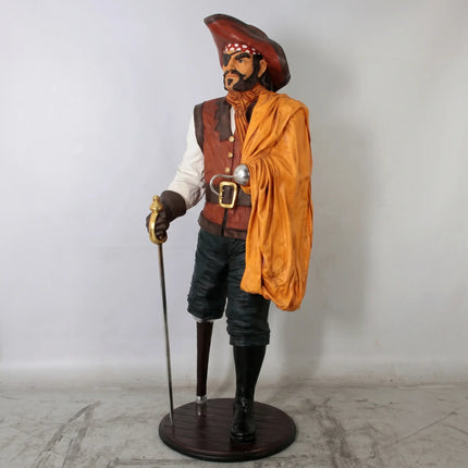 Pirate Captain Wooden Leg Life Size Statue
