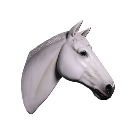 White Horse Head Statue LM Treasures - H