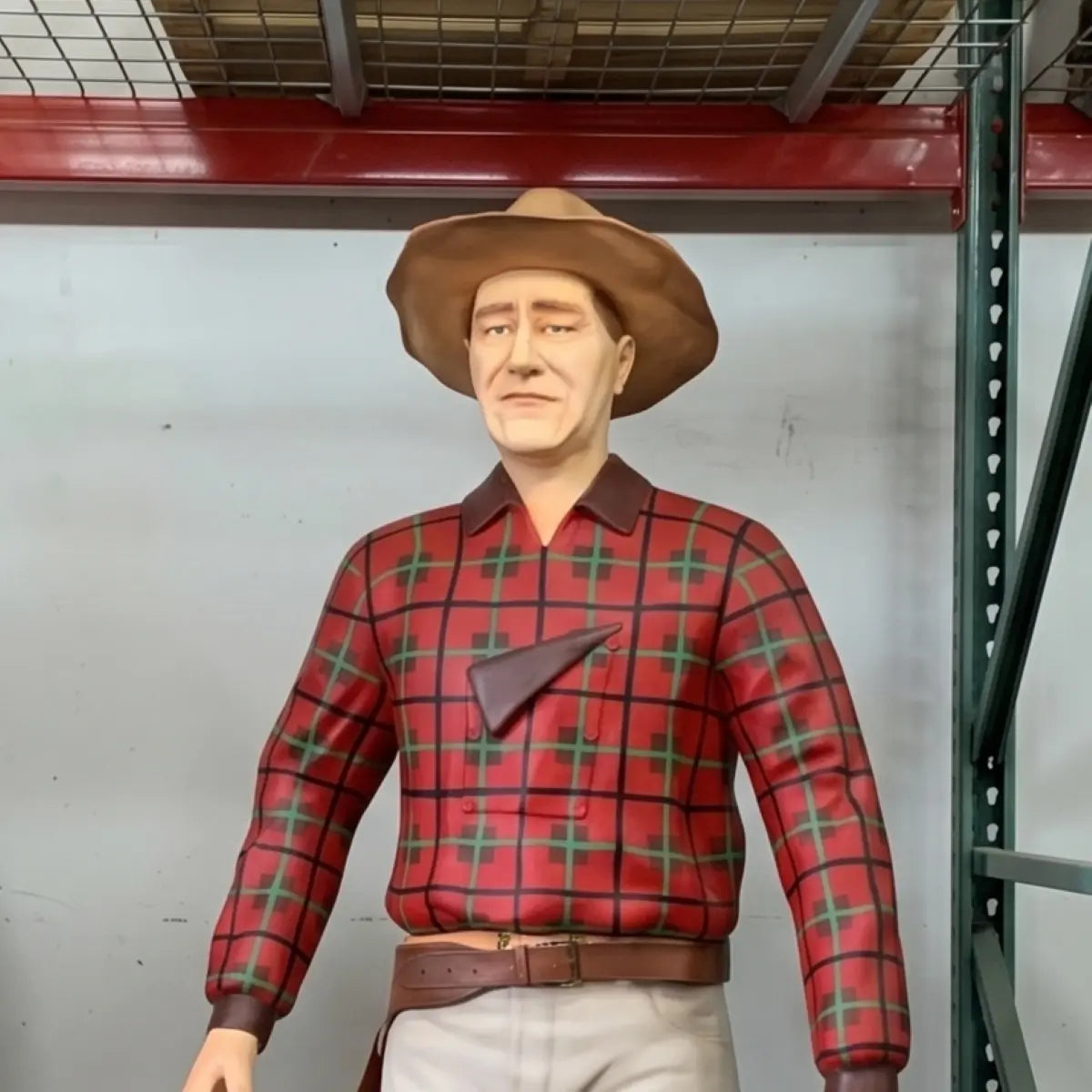picture a cowboy all dressed in red A man in a red jacket and cowboy hat  Free Stock Photo