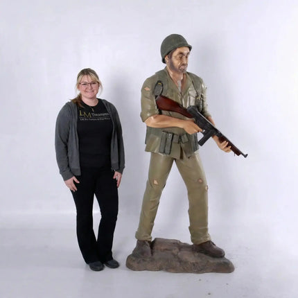 Soldier WWII Life Size Military Statue LM Treasures - H