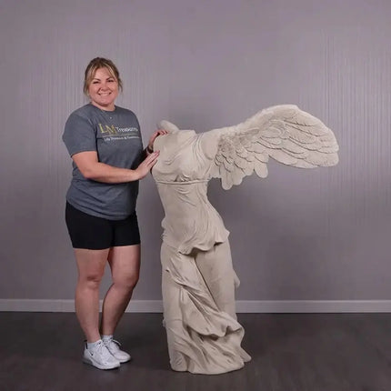 Winged Angel of Samothrace Stone Finish Statue LM Treasures - H