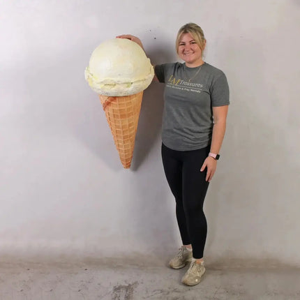 Hanging One Scoop Vanilla Ice Cream Over Sized Statue LM Treasures - H