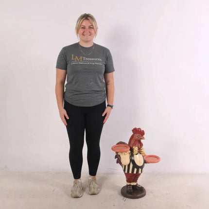 Small Rooster Butler Statue LM Treasures - H