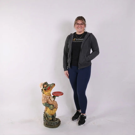 Crocodile Butler Small Statue