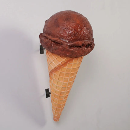 Hanging One Scoop Chocolate Ice Cream Over Sized Statue