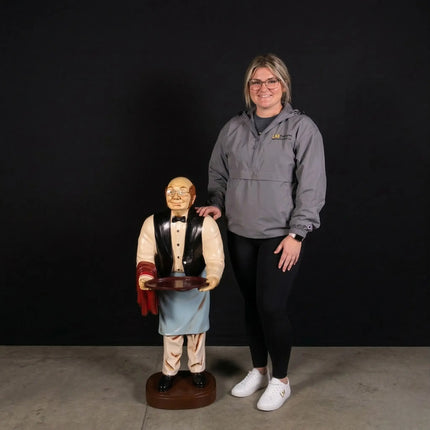 Small Old Man Butler Statue