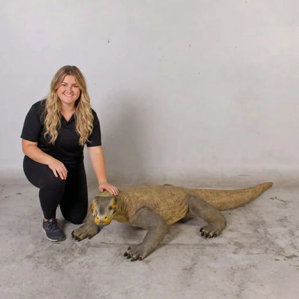 Komodo Dragon Life Size Statue LM Treasures - H