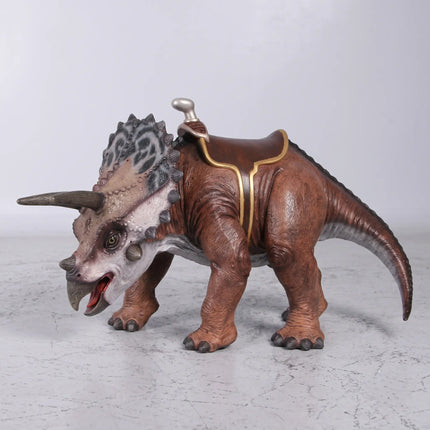 Baby Triceratops Dinosaur With Saddle Statue LM Treasures - H