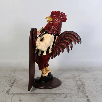 Large Rooster Butler Statue