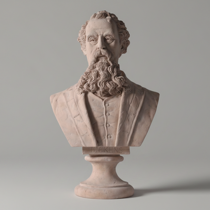 Charles Dickens Bust Life Size Statue