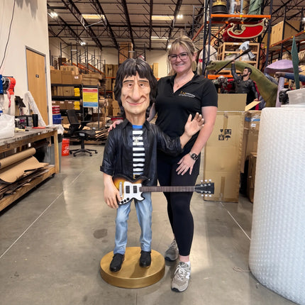Stones Rock Star Caricature Wood Life Size Statue