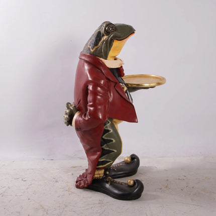 Large Frog Butler Statue