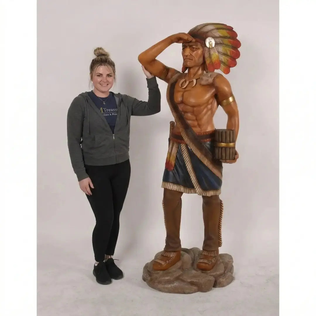indian tobacco statue Cigar Store Life Size 6FT Native American Indian Chief Countertop Cigar store Northern American