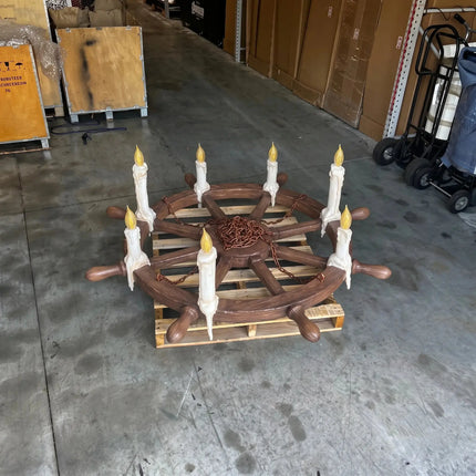 Rudder Wheel Chandelier Life Size Statue LM Treasures - T