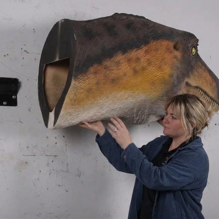 Theropod Dinosaur Head Life Size Statue LM Treasures - H