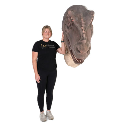 T-Rex Dinosaur Head Large Life Size Statue LM Treasures - H
