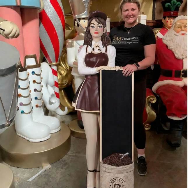 Anime Barista Menu Board Over Sized Statue