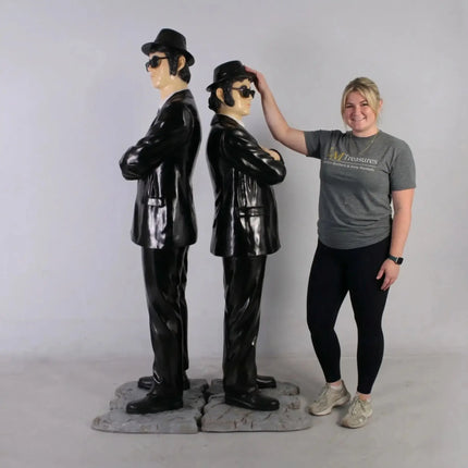Comedian Brothers On Asphalt Life Size Statue LM Treasures - GP